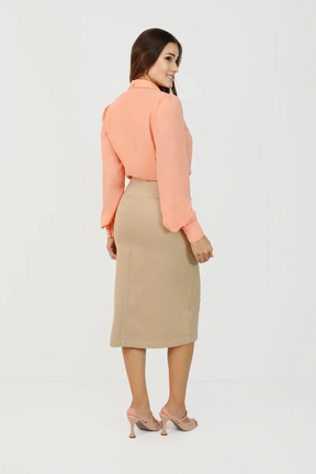 Blusa Hanna com colar de Perolas
