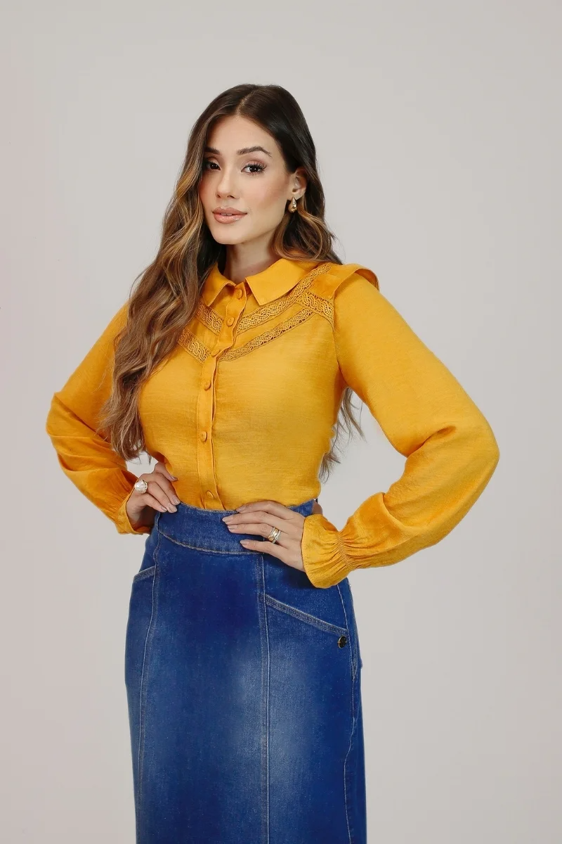 Camisa Antônia Manga Longa