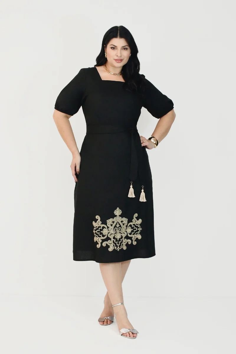 Vestido Gisela Decote quadrado