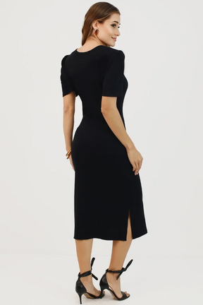 Vestido Lana Canelado