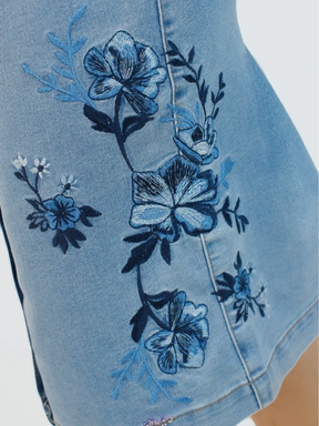 Saia Aura com Bordado Azul