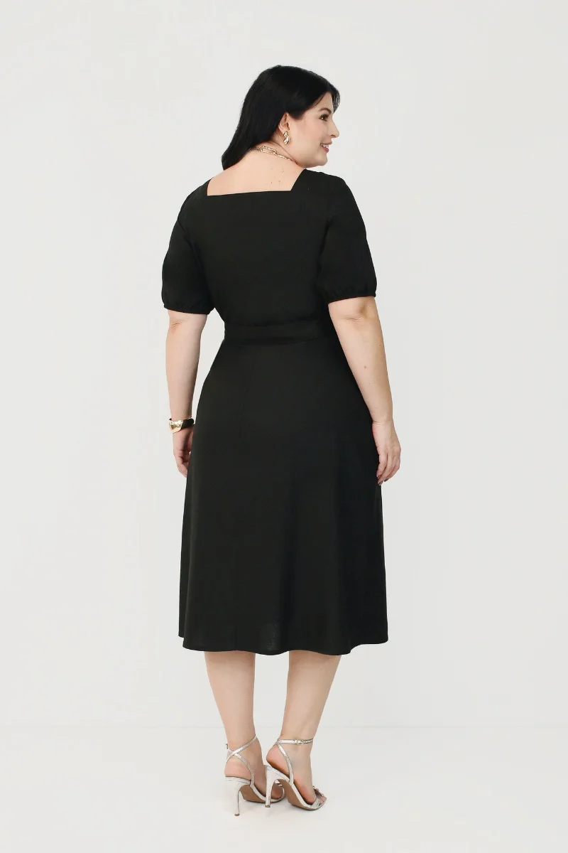Vestido Gisela Decote quadrado