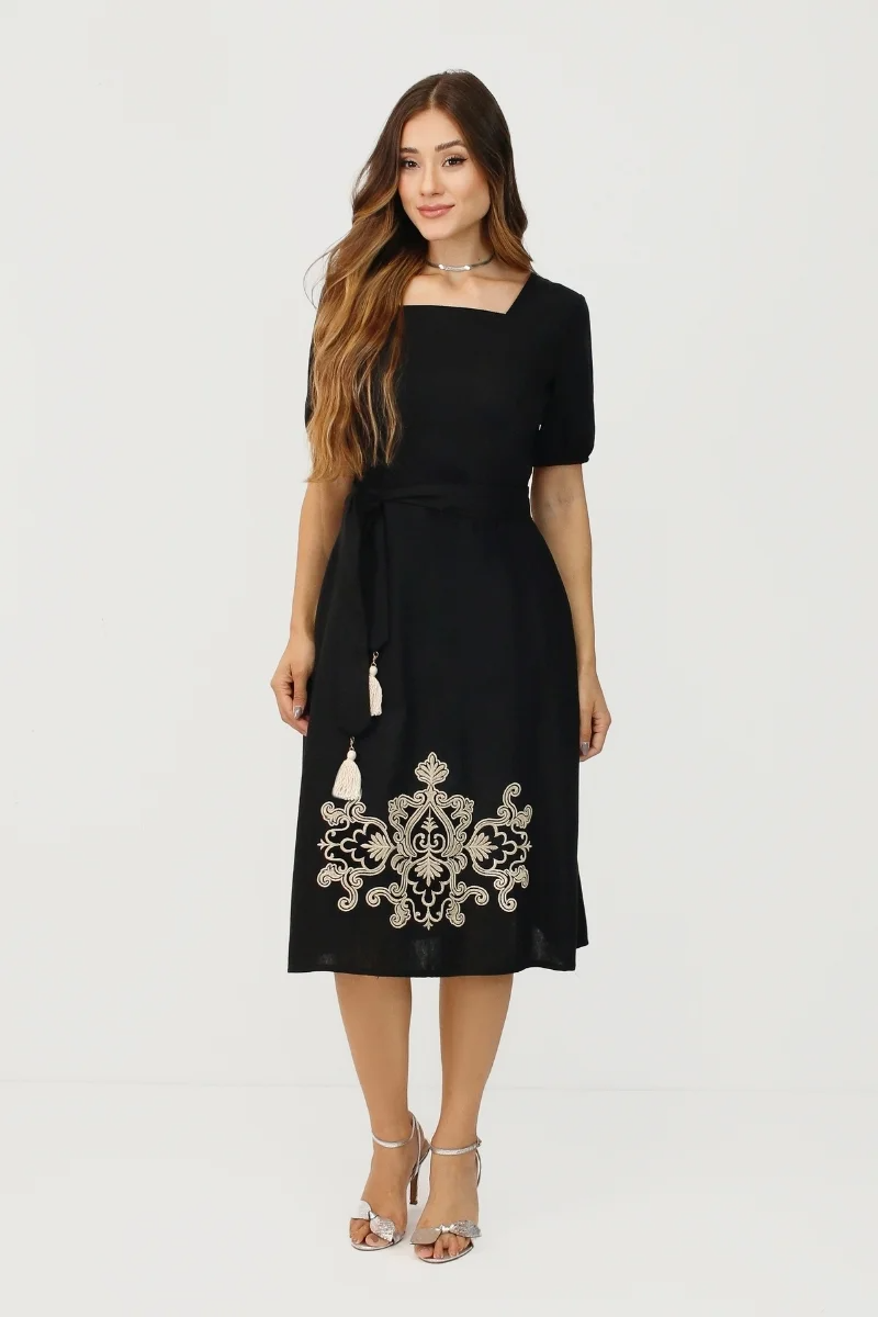 Vestido Gisela Decote quadrado