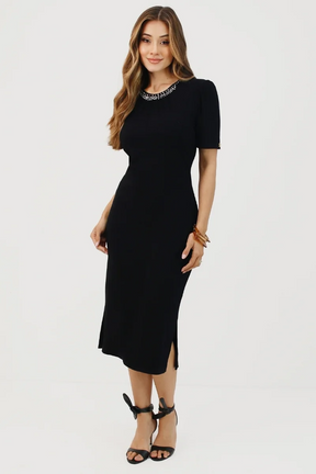 Vestido Lana Canelado