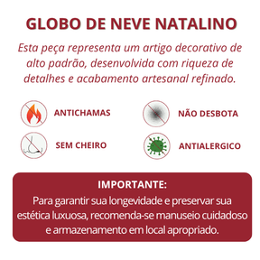 Globo de neve de Natal com boneco de neve vitoriano e crianças (musical)