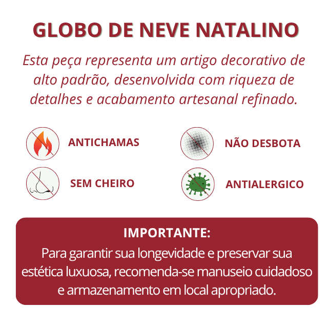 Globo de neve azul com Papai Noel e animais