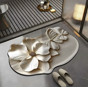[Compre 1 Leve 2] Tapete Antiderrapante Floral 3D