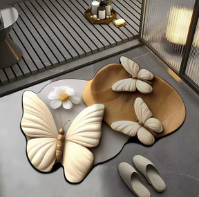 [Compre 1 Leve 2] Tapete Antiderrapante Floral 3D
